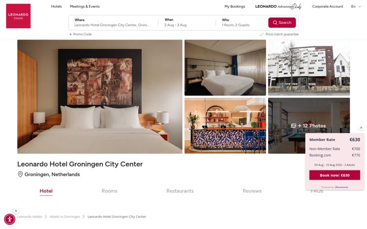 Screenshot of cityhotelgroningen.com