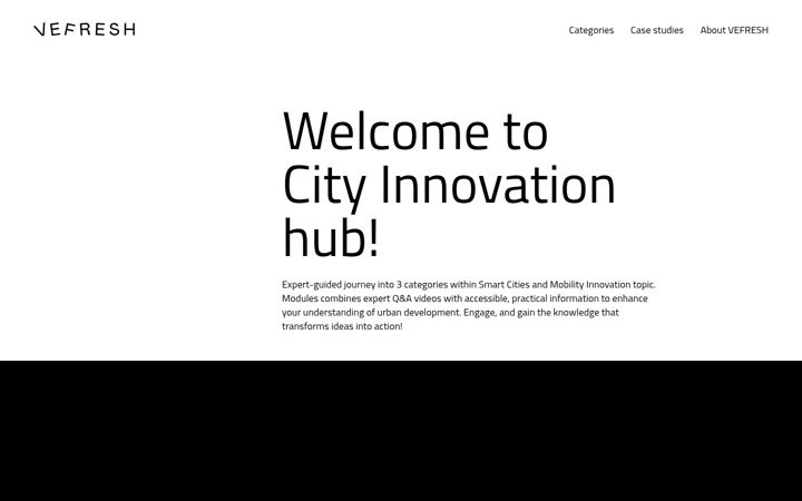 Screenshot stránky cityinnovationhub.lv