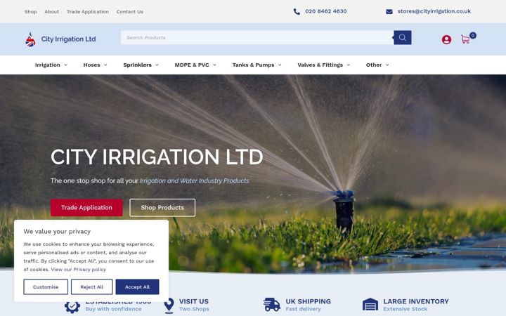 Zrzut ekranu cityirrigation.co.uk