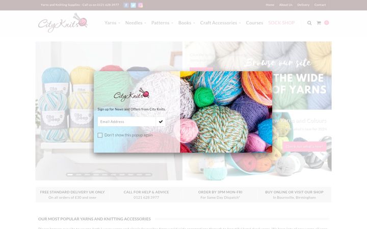 Screenshot of cityknits.co.uk