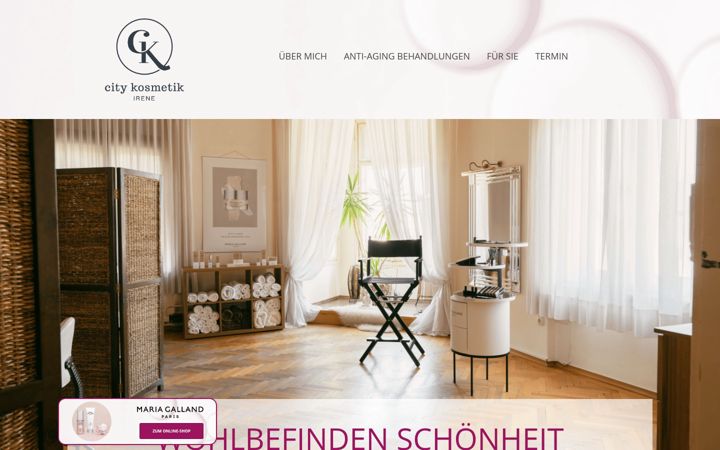 Screenshot of citykosmetik-irene.at