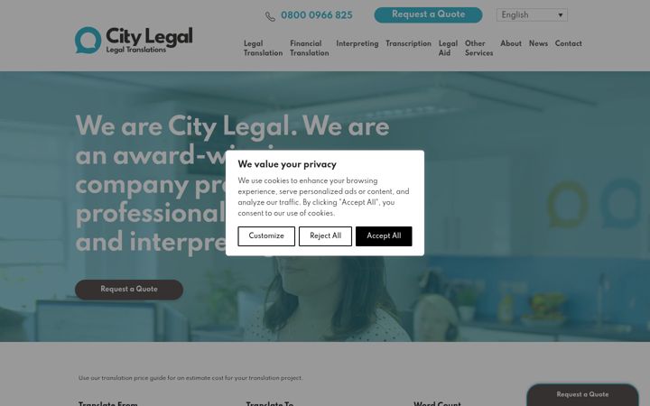 Zrzut ekranu citylegal.co.uk
