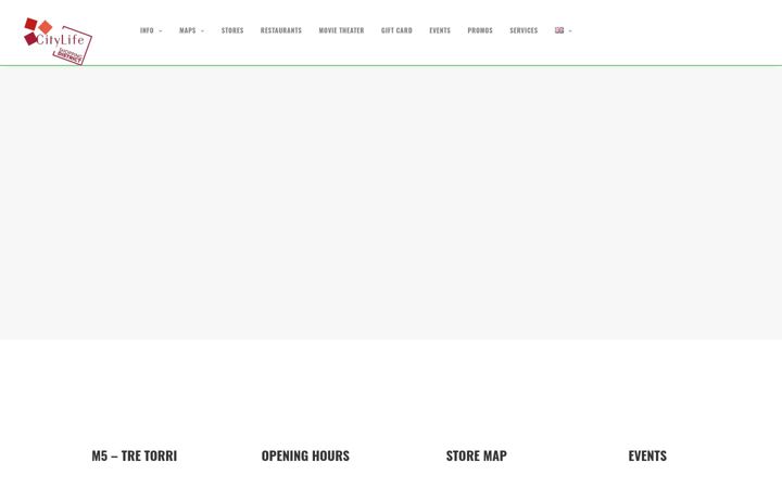 Screenshot of citylifeshoppingdistrict.it