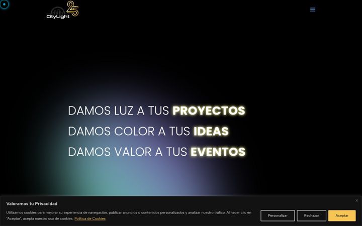 Screenshot of citylight-iluminacion.com