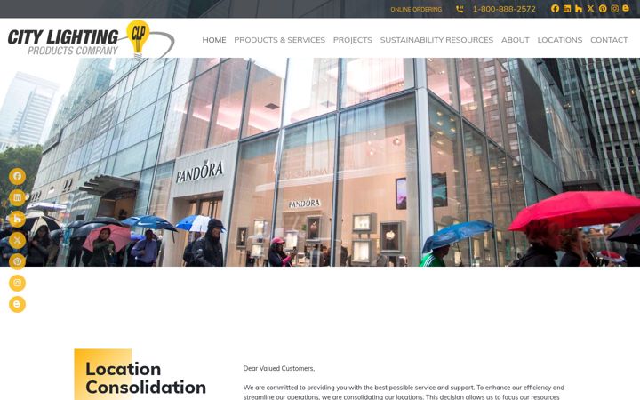 Screenshot of citylighting.com