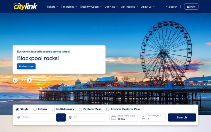 Screenshot di citylink.co.uk