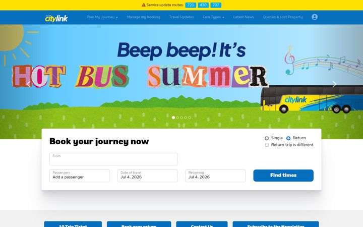 Screenshot of citylink.ie