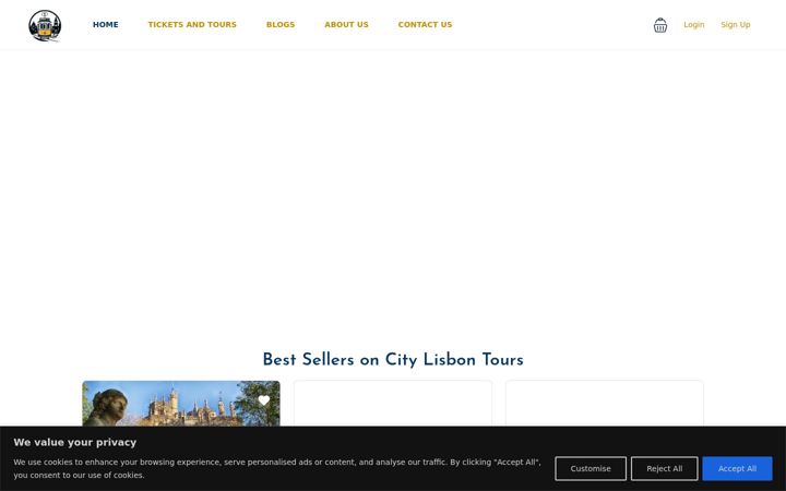 Screenshot of citylisbontours.com