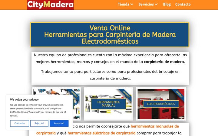 Screenshot of citymadera.com