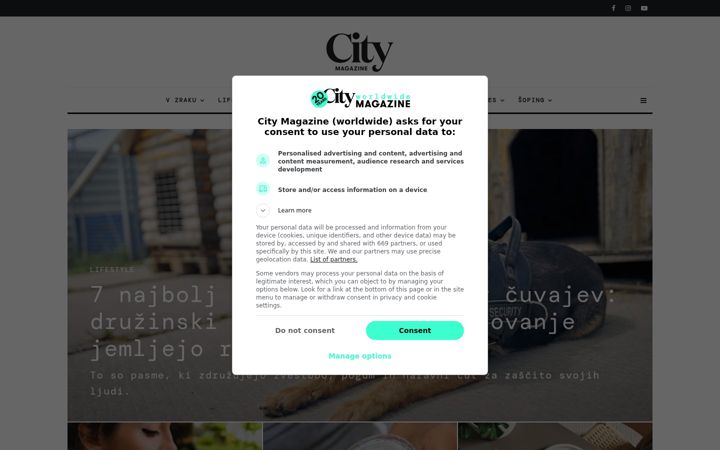 Screenshot of citymagazine.si