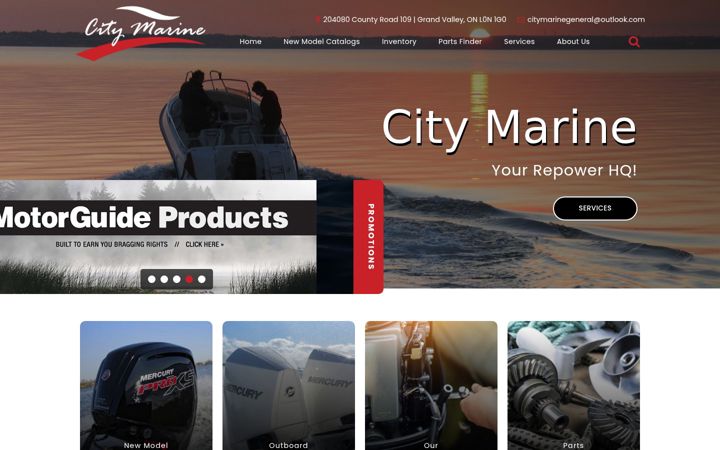 Captura de pantalla de citymarine.ca