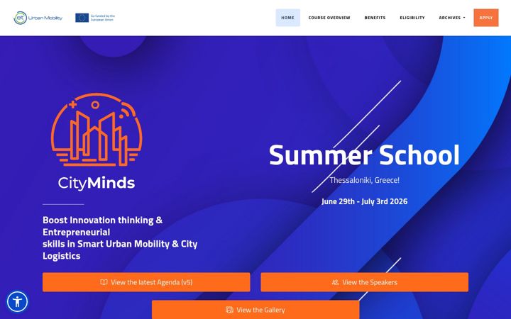 Snímek obrazovky cityminds.eu