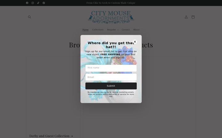 Screenshot of citymouseadornments.com