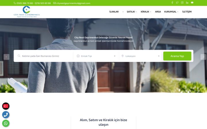 Ekrānuzņēmums no citynestgayrimenkul.com.tr