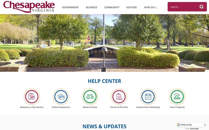 Screenshot of cityofchesapeake.net