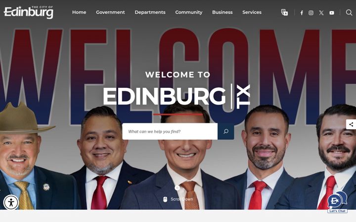 Screenshot of cityofedinburg.com