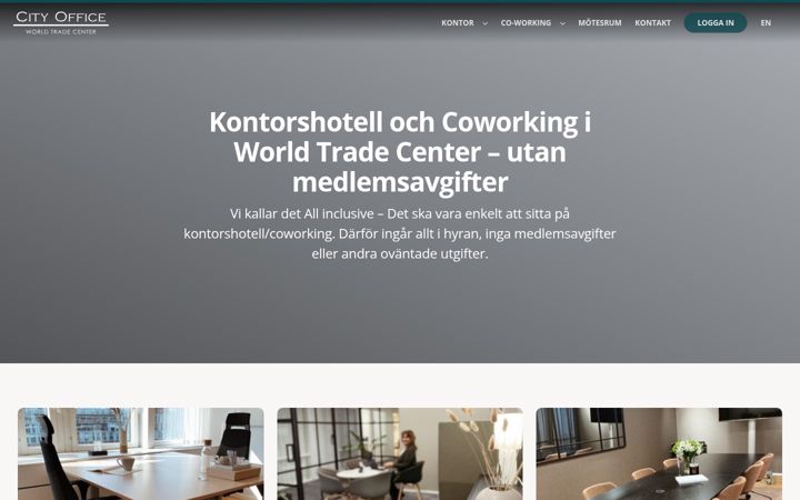 Zrzut ekranu cityoffice.se