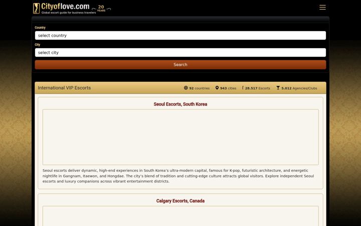 Screenshot of cityoflove.com