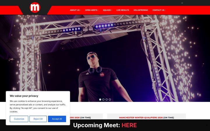 Screenshot of cityofmanchesterswimteam.co.uk