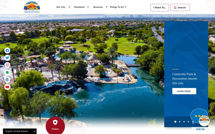 Screenshot of cityofnorthlasvegas.com