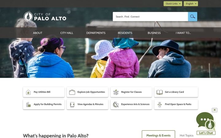 Screenshot of cityofpaloalto.org