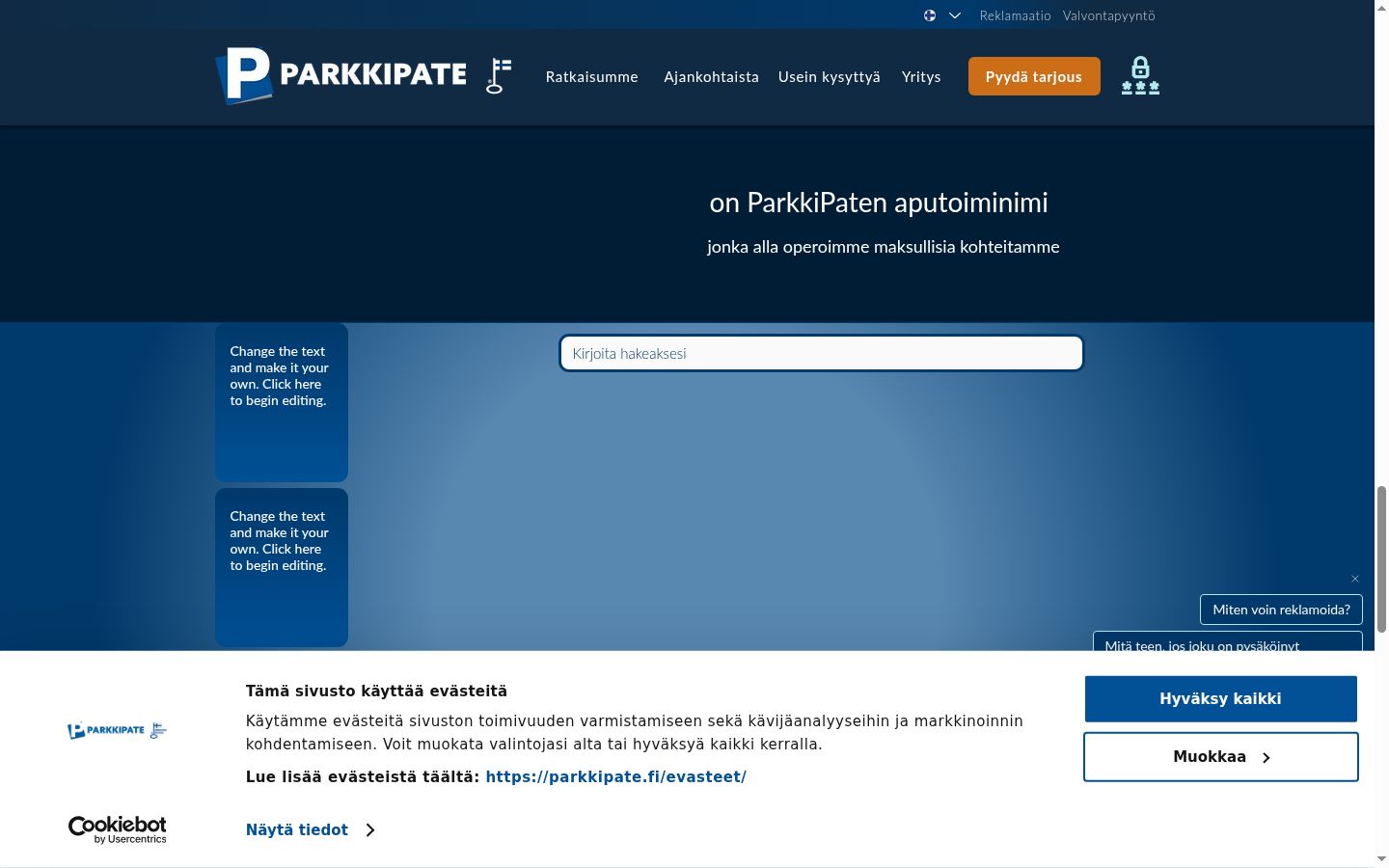Screenshot tal-banner tal-kunsens muri qabel kwalunkwe interazzjoni