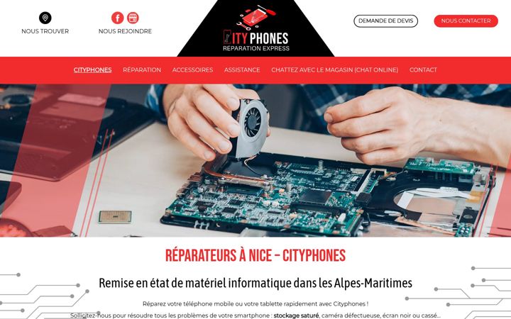 Screenshot of cityphones-nice.fr