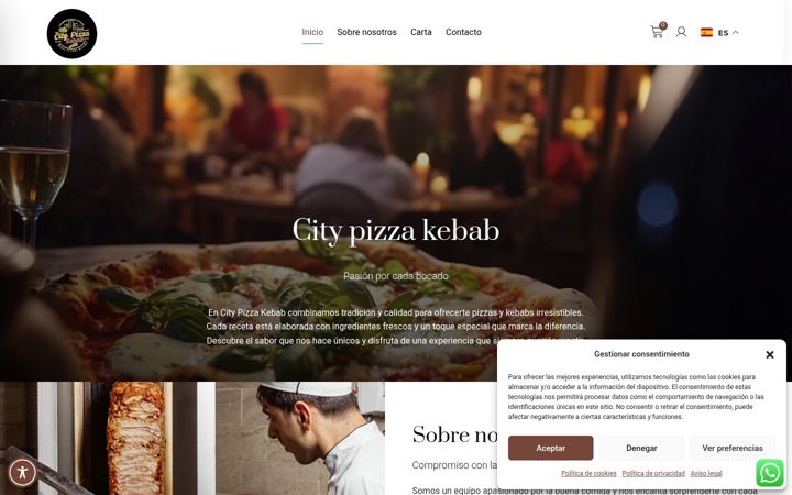 Snímek obrazovky citypizzakebab.es
