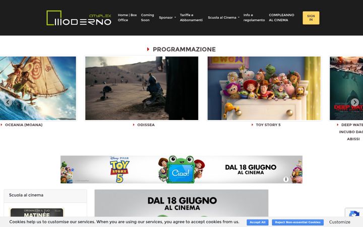 Screenshot of cityplexmoderno.it