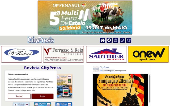 Skjámynd af citypress.com.br