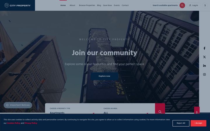 Screenshot of cityproperty.co.za