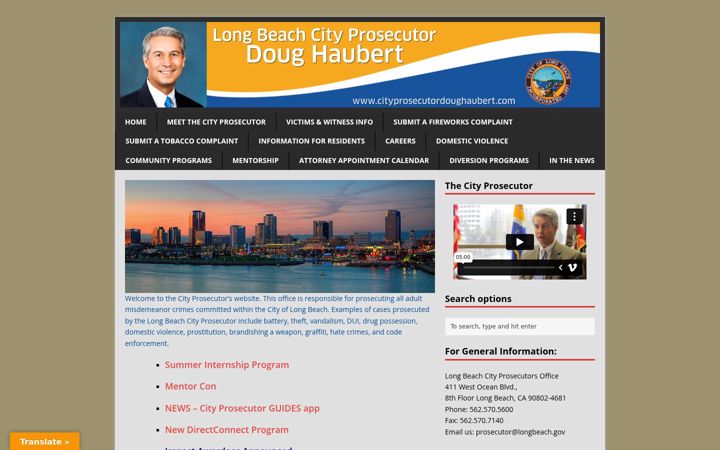 Screenshot of cityprosecutordoughaubert.com