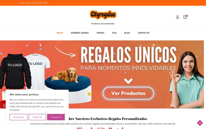 Screenshot of cityregalos.com