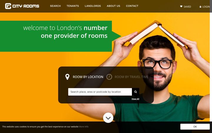 Screenshot of cityrooms.com