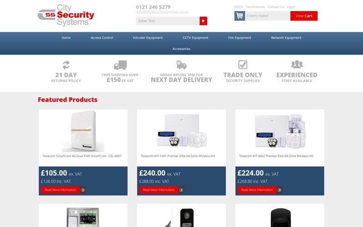 Screenshot of citysecuritysystems.com