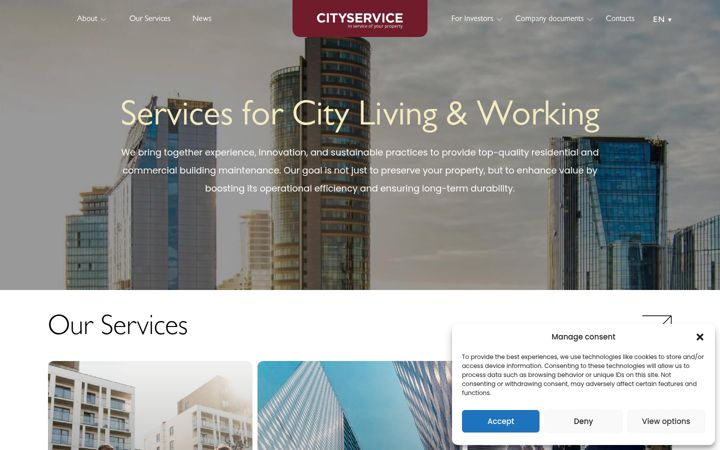 Screenshot di cityservice.eu