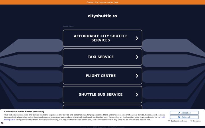 Ekraanipilt saidist cityshuttle.ro