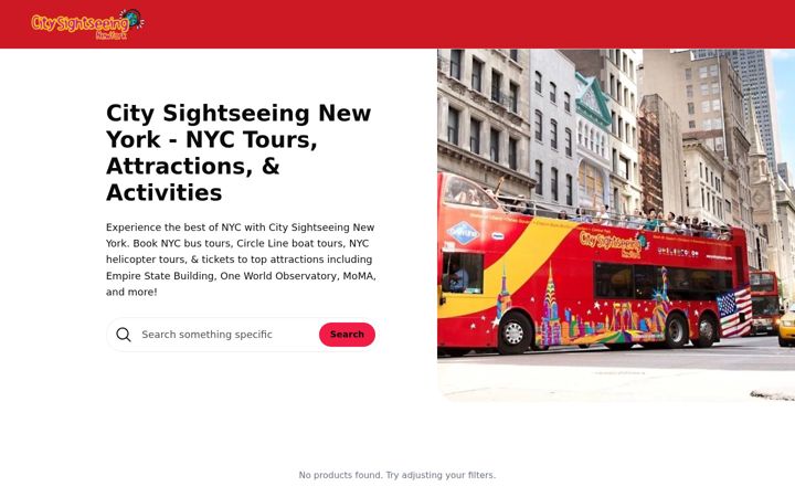 Screenshot of citysightseeingnewyork.com