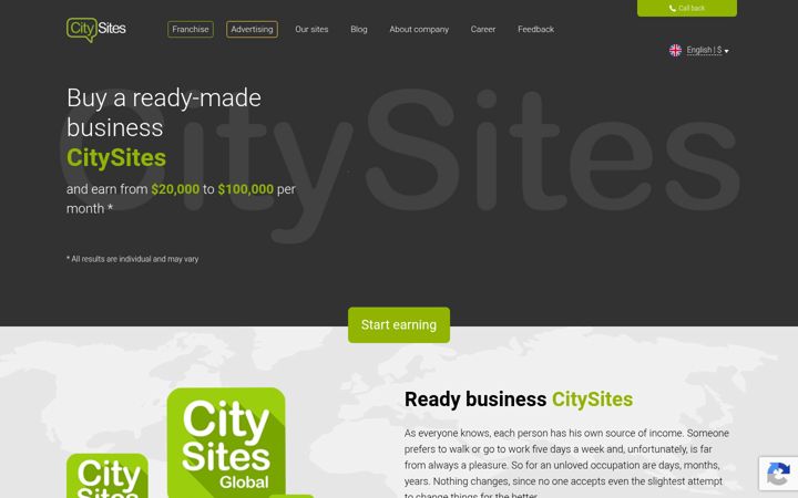 Skjermbilde av citysites.info