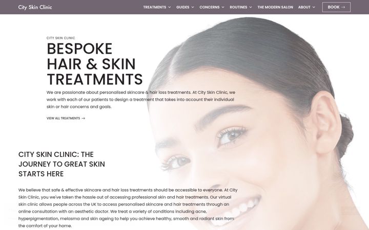 Screenshot of cityskinclinic.com