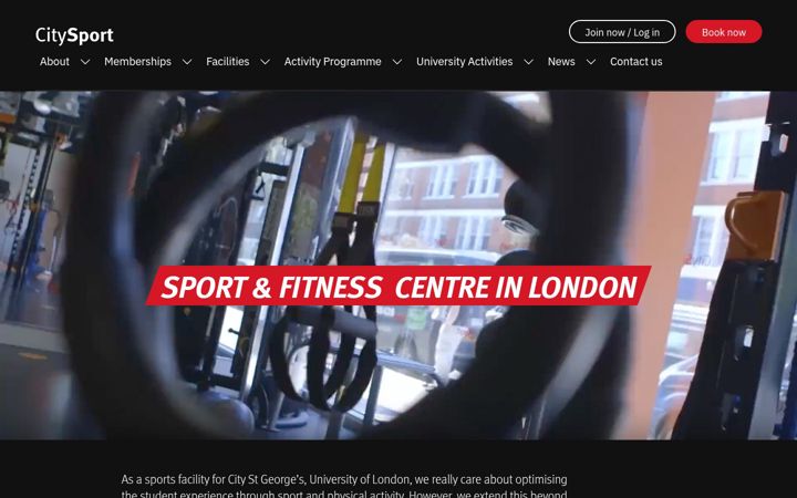 Snímek obrazovky citysport.org.uk