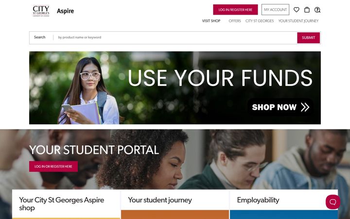 Screenshot of citystgeorges-aspire.co.uk