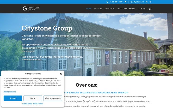Screenshot of citystone.nl