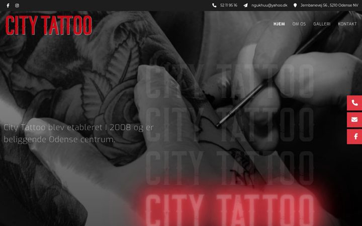 Screenshot του citytattoo.dk
