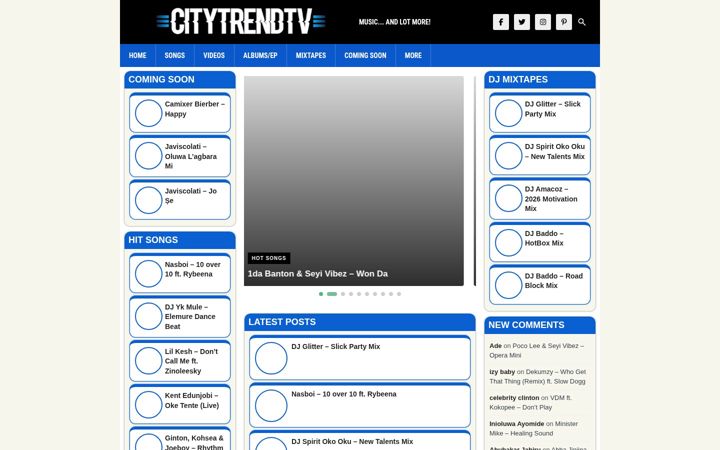 Screenshot of citytrendtv.com