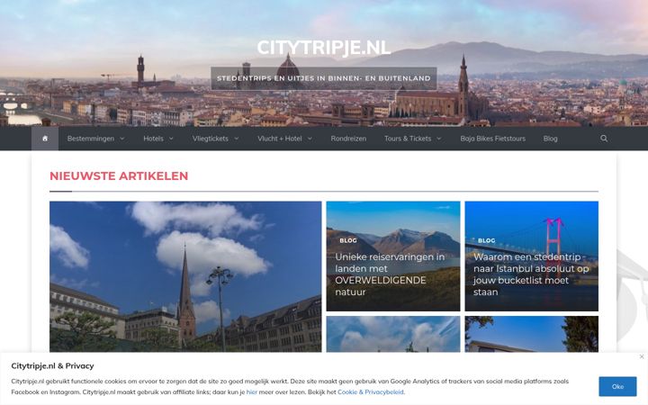 Screenshot of citytripje.nl