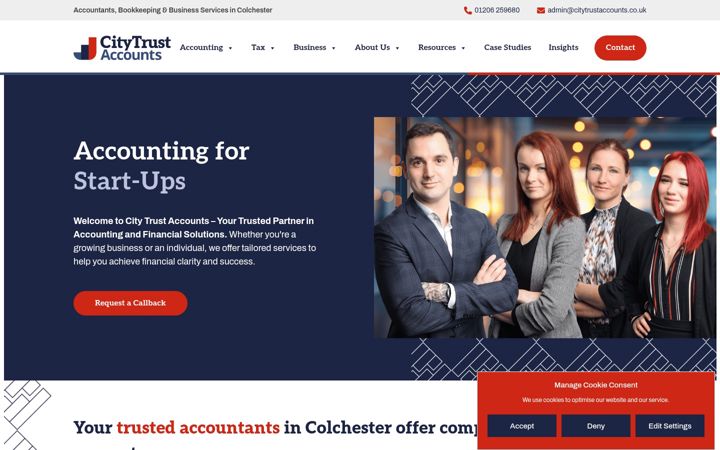 Screenshot of citytrustaccounts.co.uk
