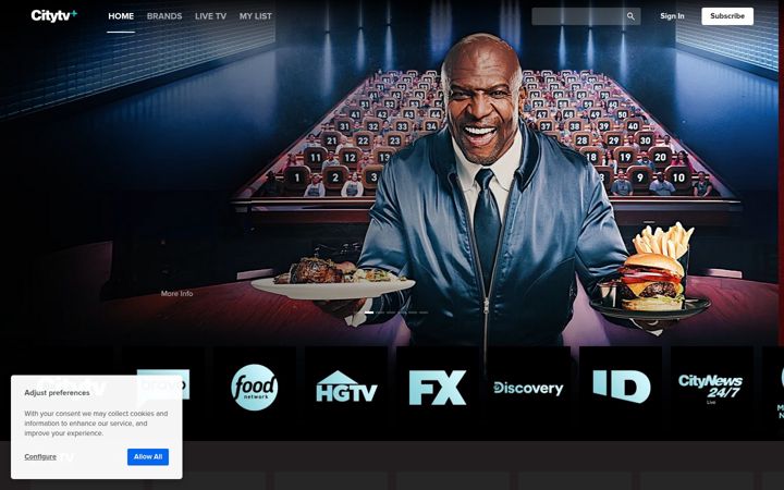 Screenshot of citytv.com