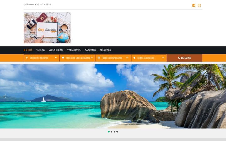 Screenshot of cityviatges.com