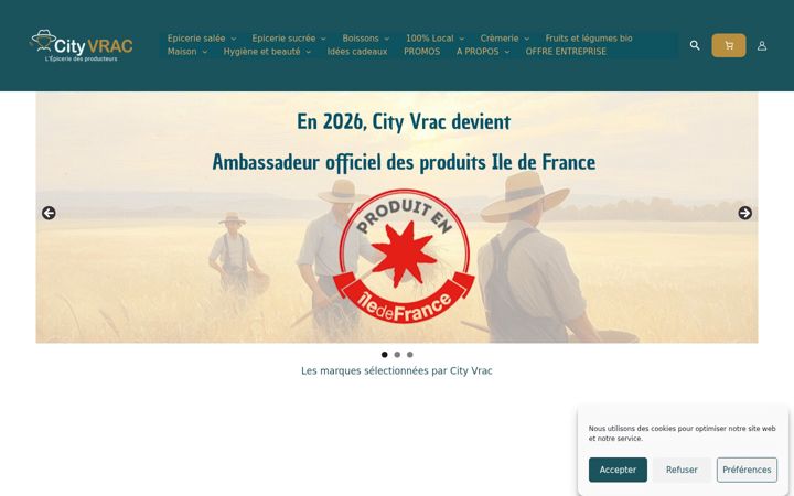 Screenshot of cityvrac.fr